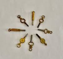 Collection of Eight Vintage Pocket Watch keys. Antique Pocket watch winders