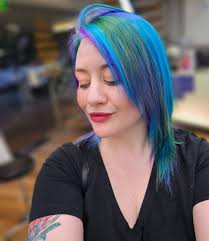 Ted playing with the beautiful Goldwell Elumen colors