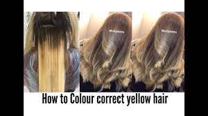How To Colour Correct Yellow Hair Balayage Correction Nicky Lazou Balayage Hair Balayage Diy Highlights Hair