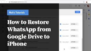 How To Restore Whatsapp Chats From Google Drive To Iphone Youtube