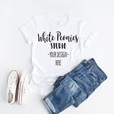 Bella Canvas 3001 Mockup Bella Canvas Tshirt Mockup White Mock Up Summer Mockup Shirt Shirt Mockup Feminine Moc Shirt Mockup Clothing Mockup Tshirt Mockup