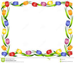 Spring Tulips Flower Frame Or Border Flower Frame Flower Border Flower Border Clipart