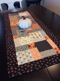 Halloween Decor Autumn Gifts For Mom Halloween Table Runner Etsy In 2020 Halloween Table Runners Quilted Table Toppers Table Runner And Placemats
