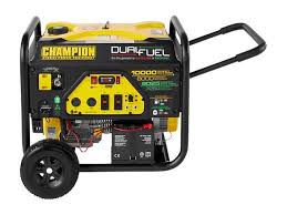 Like the first model described, the power equipment 100165 7500 watt dual fuel portable champion generator with electric start and wheel kit operates by gas or propane straight out of the box. Champion Power Equipment 100297 8000 Watt Dual Fuel Dual Fuel Portable Generator Newegg Com