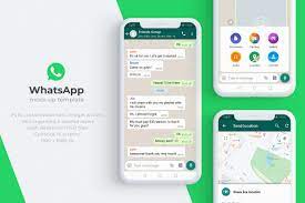 Download Whatsapp Mock Up Template Creative Photoshop Templates Creative Market