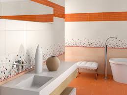 Modern Bathroom Tiles Check Out Our Vetro Orange Tiles Armatile Bathroomtiles Tile Bathroom Modern Bathroom Tile Tile Trends