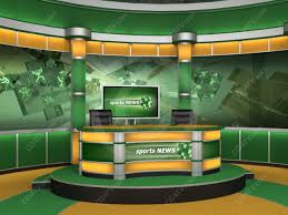 2 different color versions 1920×1080p fullhd high quality resolutio. Sport Studio Background Is A News Virtual Set Made For Green Screen Chroma Key