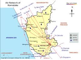 This distance and driving directions will also be displayed on google map labeled as distance map and driving directions karnataka (india). Karnataka Air Network Map