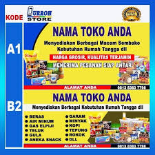 Jual Spanduk Banner Toko Kelontong Sembako 100x50 Jakarta Timur Durroh Tokopedia Banner Book Cover Image House