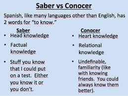 saber vs conocer powerpoint worksheets teaching resources