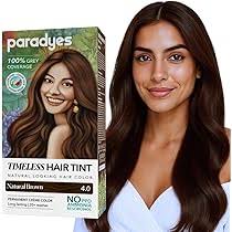 Paradyes No Bleach Hazel Brown Glossy Hair Tint, Ammonia-Free Formula for  Natural Black Hair, Visible