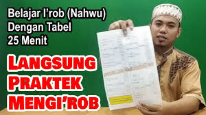 Andi s {mahasiswa magister fdi uin jakarta} Belajar I Rob Nahwu Dengan Tabel Langsung Praktek Mengi Rob Youtube