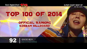 top 100 gaon chart korean billboard year end chart of 2014 by kpop chart best of