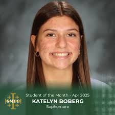 Please join us in celebrating SMCC's Students of the Month for April!  Freshman: Jasper McWilliams Sophomore: Katelyn Boberg Junior: Kate Rutkowski  Senior: Abby Lechy Congratulations to these remarkable students for their  leadership