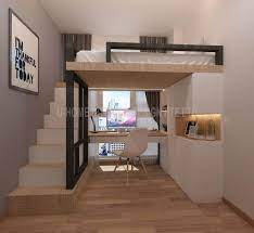 This is a great idea for loft apartment where the ceiling ducting is exposed. 21 Marvelous Loft Bed Ideas That Will Inspire You Build A Loft Bed Small Room Design Loft Design