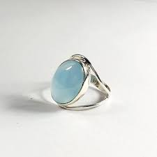 Handmade Chalcedony Ring Silver Ring Women Ring 925 Sterling Silver Ring Gifts For Her Original Chalc Big Stone Ring Chalcedony Ring Natural Gemstone Ring