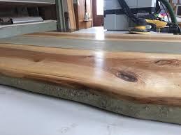 Table Top Concrete And Wood Wood And Metal Table Wood Countertops Concrete Furniture