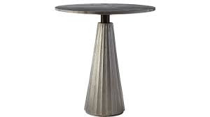 Paramount Marble Pedestal Table 28 Silver Grey Cb2 Modern Dining Table Marble Pedestal Table Pedestal Table