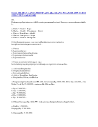 Maybe you would like to learn more about one of these? Soal Pilihan Ganda Olimpiade Akuntansi Sma