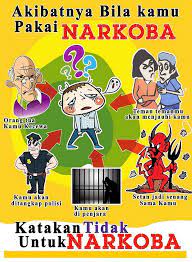 Akibatnya Bila Kamu Pakai Narkoba Gambar Figur Lukisan Lanskap Poster Kelas