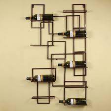 24 44 black bronze select wall mounted 9 bottle holder racks wine glass stand home bar decor beer bottles shelf free shipping ホームバー ボトルホルダー ブロンズ