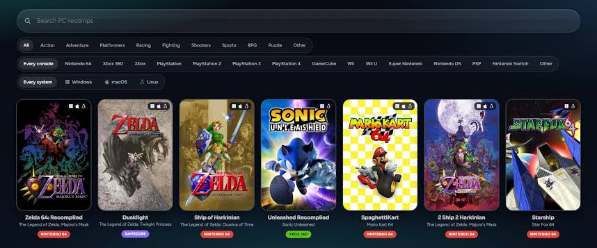 Running retro console games on PC has become significantly easier. The  creators of RecompLauncher have started thinking bigger