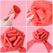 Christmas Bow Template Diy Giant Paper Gift Bow Tutorial Christmas Gift Box Template Christmas Bows Diy Gift Bow