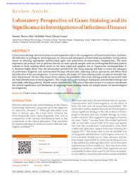 Pdf Laboratory Perspective Of Gram Staining And Its