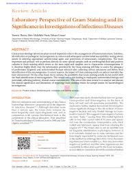 Pdf Laboratory Perspective Of Gram Staining And Its