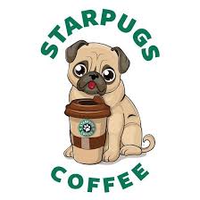 Star Pug Coffee Cute Pugs Cute Animal Drawings Kawaii Cute Animal Drawings