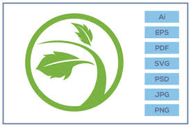 Download Nature Logo With Leaf Design Graphic By Leamsign Creative Fabrica SVG Cut Files