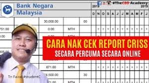 Ccris merupakan sistem yang dibangunkan oleh bank negara malaysia. Cara Nak Cek Report Record Criss Bank Negara Anda Secara Percuma Dan Secara Online Youtube