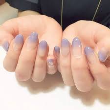 Odorless acrylic monomer nail liquid. Amazon Com Unsutuo Oval Glossy Fake Nails Press On Nails Short Full Cover Gel False Nails Purple Acrylic Art Nails Tips For Women And Girls 24pcs Beauty