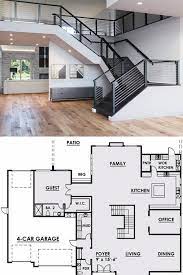 5 Bedroom Two Story Contemporary Style Home Floor Plan Big Modern Houses Modern House Floor Plans Contemporary House Plans