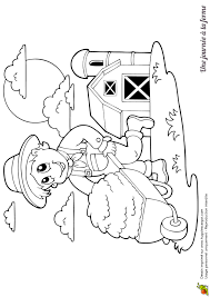coloriage fermier et son foin princesse