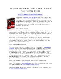 Yes free lyrics to use! Calameo Learn To Write Rap Lyrics How To Write Top Hip Hop Lyrics