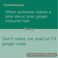 Does ginger aid hair growth? What To Say When You Are Called A Ginger I Should Have Said Comebacks And Insults Teenager Posts Good Comebacks