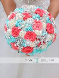 You can even choose personalized aisle runners in a variety of themes and styles. Diy Brooch Bouquet Silk Bride Bridal Wedding Bouquet Bridesmaid Mint Turquoise Coral Ivory Ribbon Roses Customizable Bouquets Ribbon Factory Ribbon Machineribbon For Wedding Favors Aliexpress