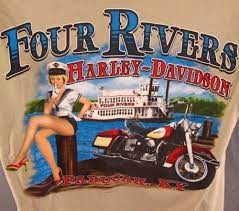 Harley Davidson T Shirt M Pinup Men S Motorcycle Biker Paducah Riverboat Ky Harley Harley Davidson Art Harley Davidson T Shirts