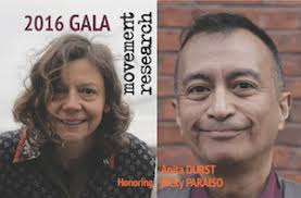 Anita Durst and Nicky Paraiso to be honored at Movement Research's 2016  Spring Gala at Judson Memorial Church