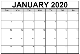 Download free printable 2020 blank monthly calendar and customize template as you like. Editable January 2020 Calendar Printable Template With Holidays