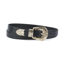 System black and gold leather chain belt $108 $175. 1 Inch Black Leather Belt Womens Western Belt Silver Vintage Etsy