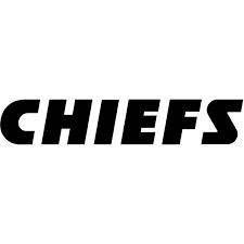 Coral red for the monogram, white for the arrowhead, and black for wide outlines. Kansas City Chiefs Font Download Famous Fonts