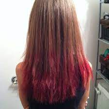 Pin By The One And Only Grace On Fashion Red Dip Dye Hair Dip Dye Hair Straight Hairstyles
