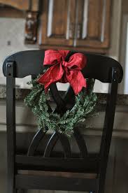 Wreaths On Dining Room Table Chairs Christmas Chair Xmas Decorations Christmas Wreaths