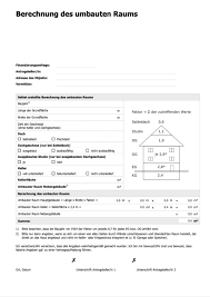 Berechnung umbauter raum excel macro. Formulare Zur Wohnflachenberechnung Objektbeschreibung
