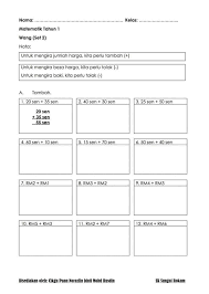 17 nota matematik tahun 1 yang bermanfaat untuk para guru via menulismenconteng.my. Latihan Matematik Topik Wang Kelasi Home Tuition Facebook