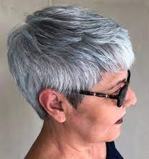Neat Feathered Gray Pixie Gorgeous Gray Hair Short Grey Hair Thick Hair Styles
