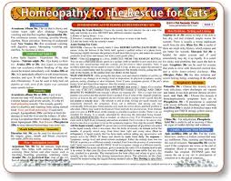Ships 12 30 19 Homeopathy Guide For Cats Laminated Chart