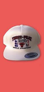 Chicago Bulls Three Peat Championship Hat As Seen On Michael Jordan In Espn S The Last Dance Chicago Bulls Hats Chicago
